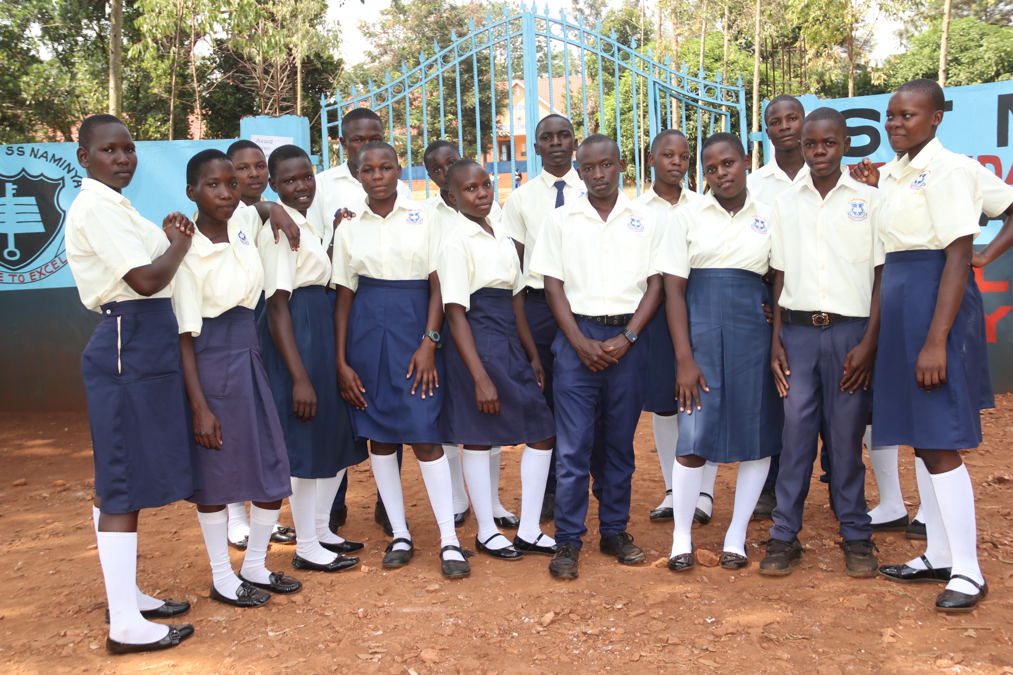 Students near the school gate